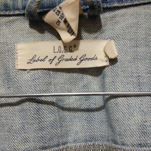 H&M Denim Jean Jacket Womens 8 Trucker 100% Cotton Light Acid Wash Distressed - Picture 9 of 9